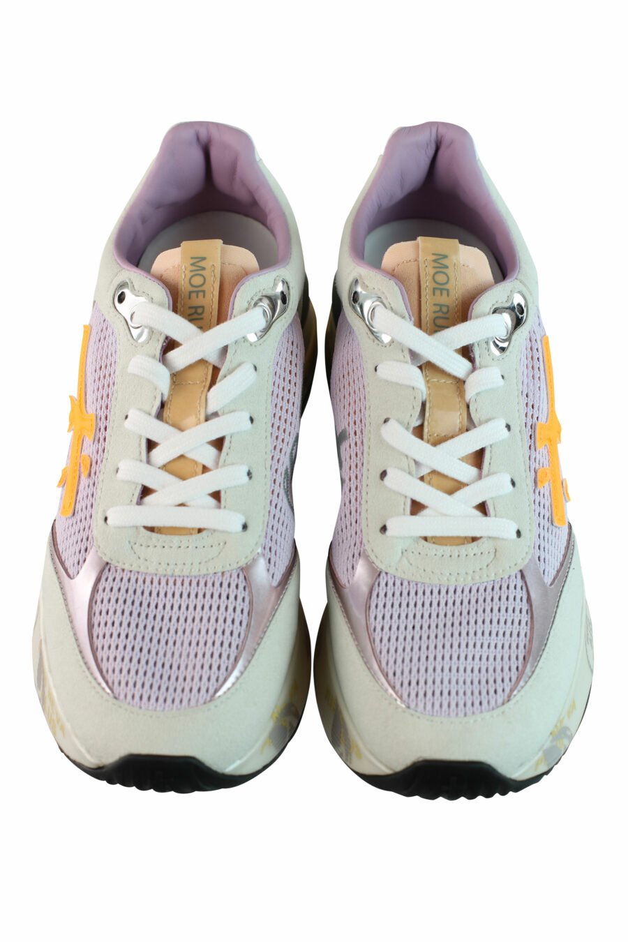Zapatillas grises con lila y naranja "moe run-d 6337" - IMG 0844