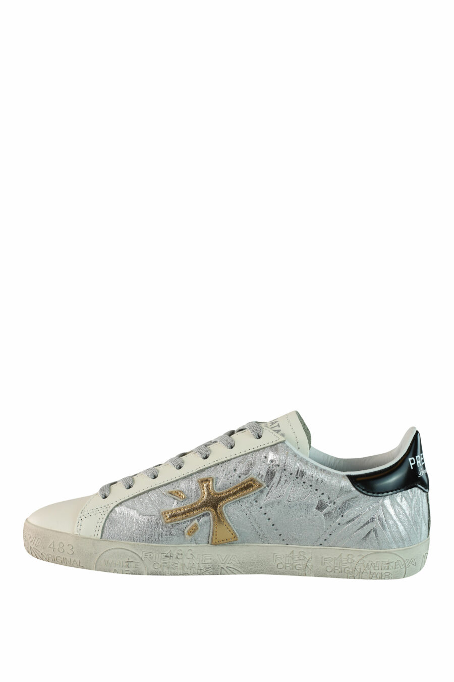 Textured beige and silver trainers "seven-d 6189" - IMG 0970