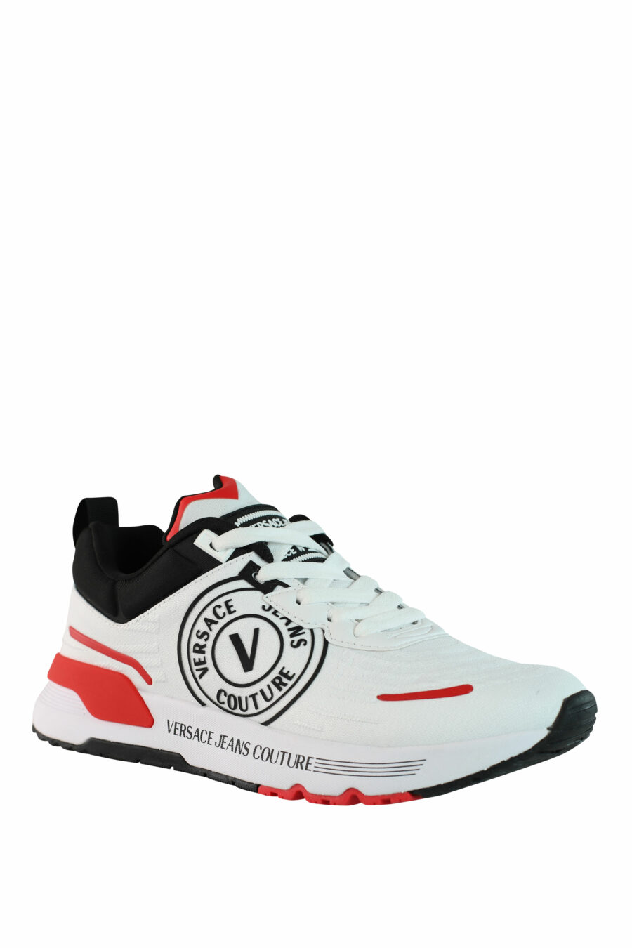 White multicoloured trainers with circular logo - IMG 0987