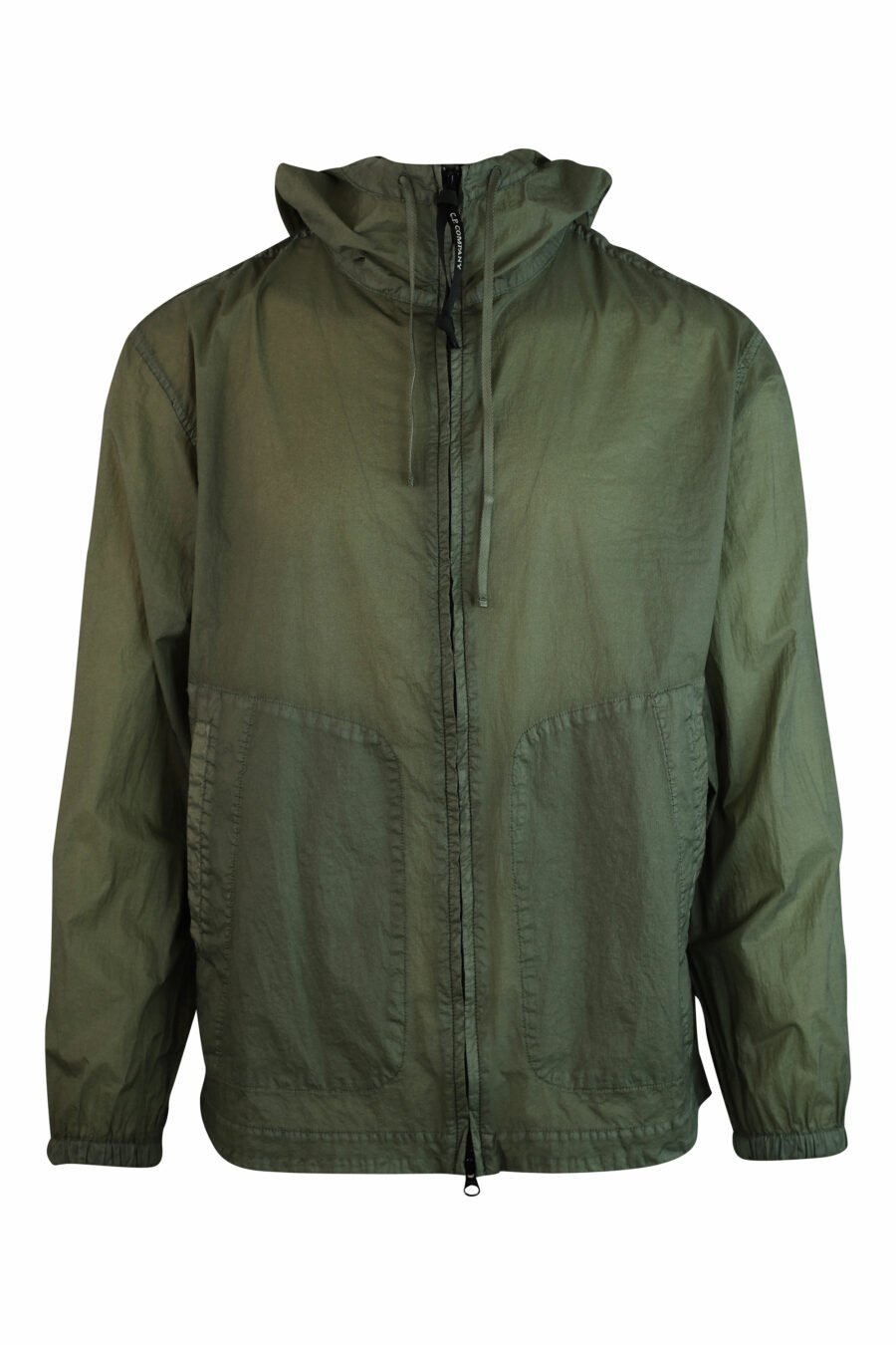 Military green light jacket with hood and logo - IMG 1113