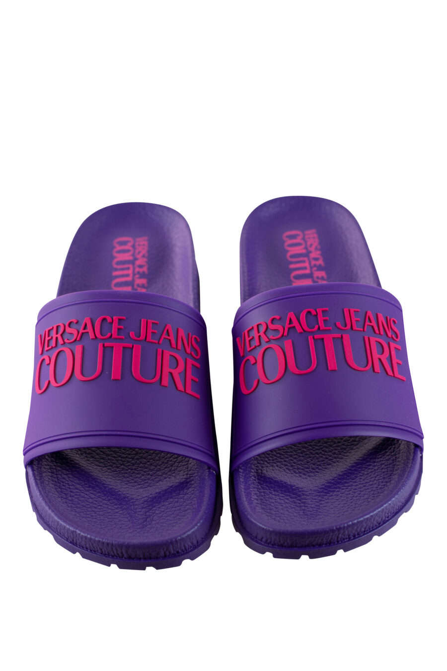Purple flip-flops with logo and rough sole - IMG 4376