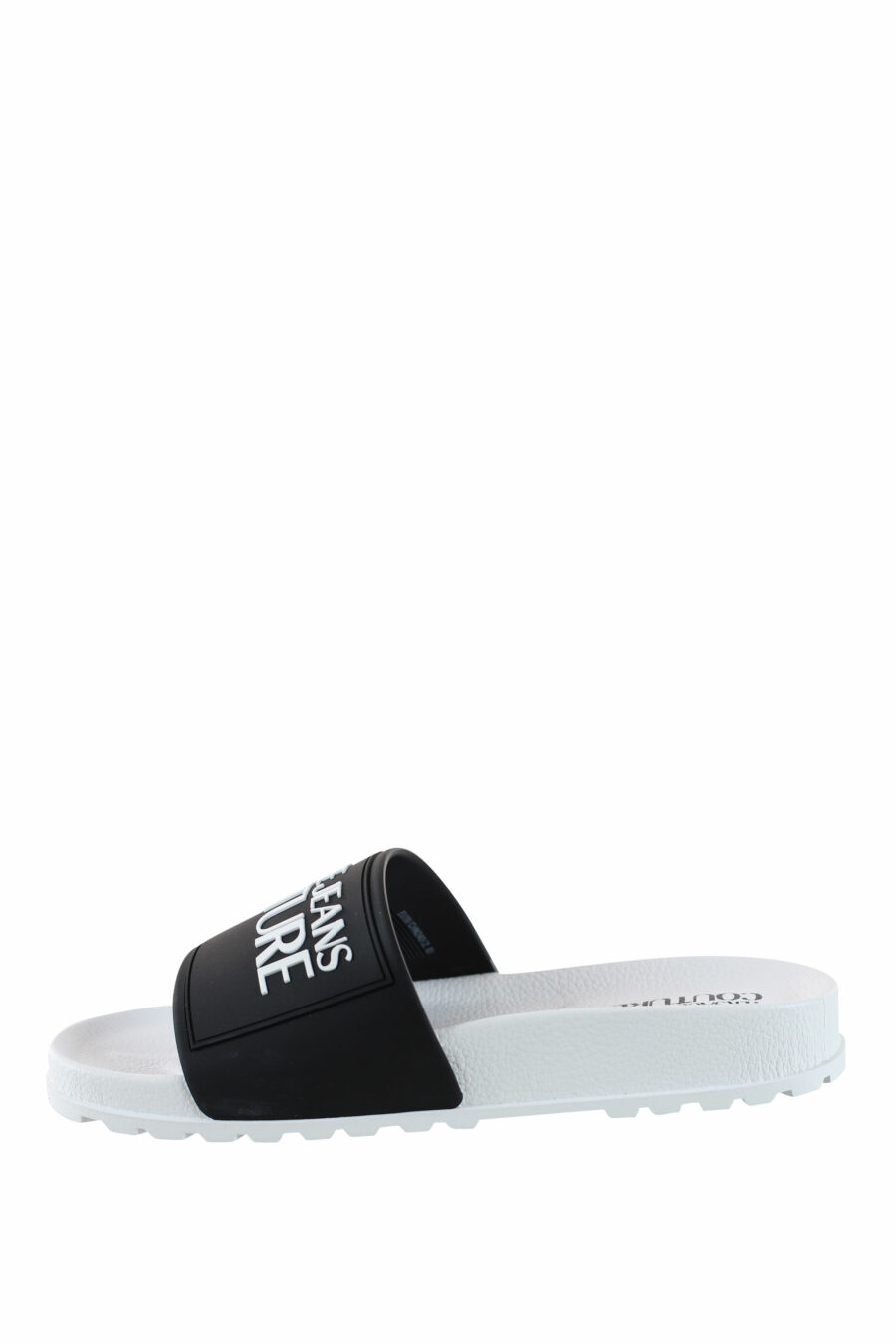 Zweifarbige schwarz-weiße Flip Flops mit weißem Maxilogo - IMG 4423