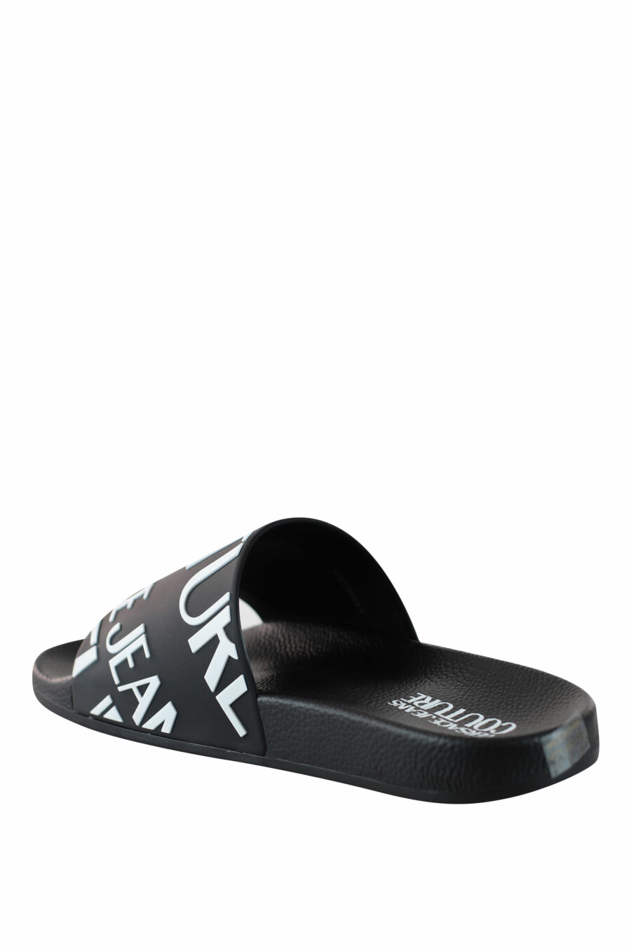 Black flip flops with diagonal white maxilogo - IMG 4440