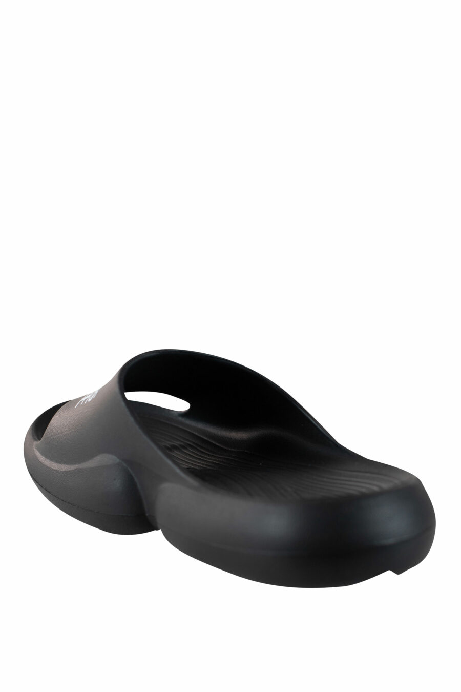 Schwarze Flip Flops mit Plateau und Logo - IMG 4450