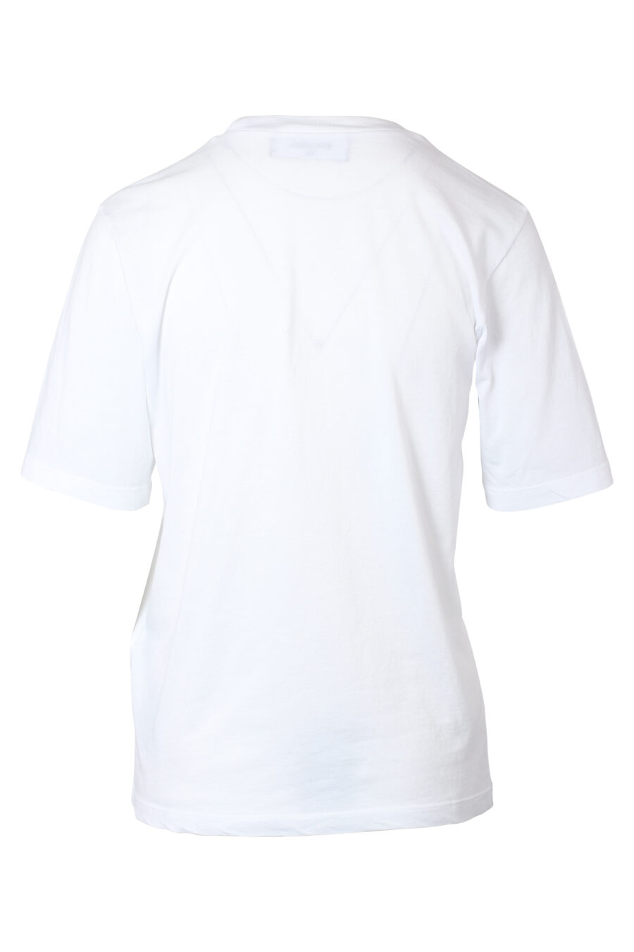 Camiseta blanca con maxilogo multicolor - IMG 9782