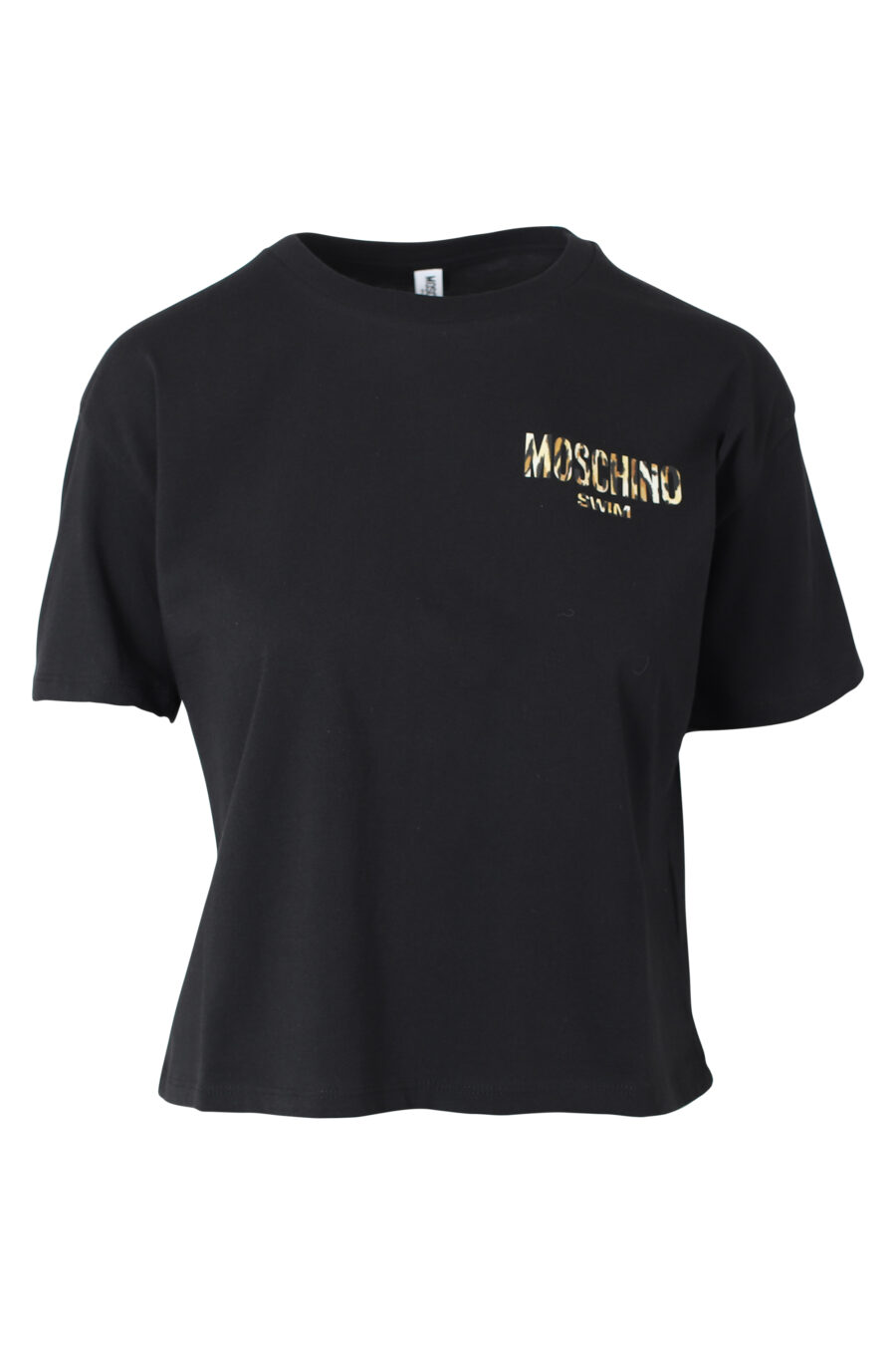 Schwarzes T-Shirt mit Minilogo im Tiermuster - IMG 9802