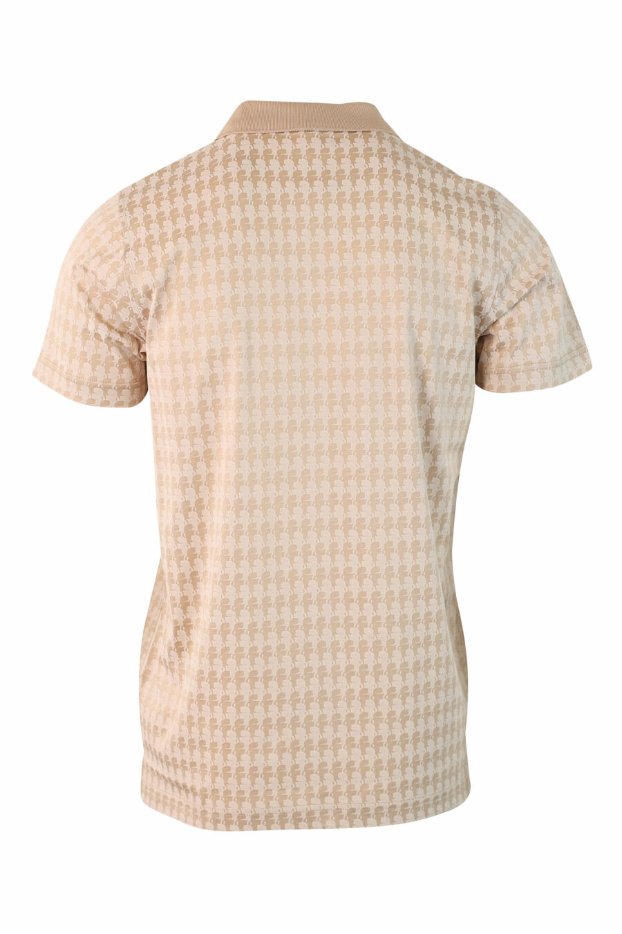Beige polo shirt "all over logo" monochrome - IMG 9832 1