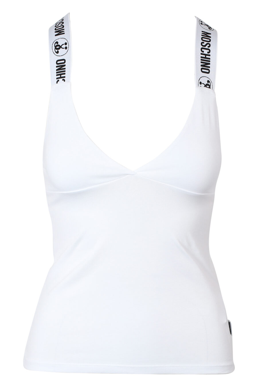 Camiseta sin mangas blanca con logo en tirantes - IMG 9842