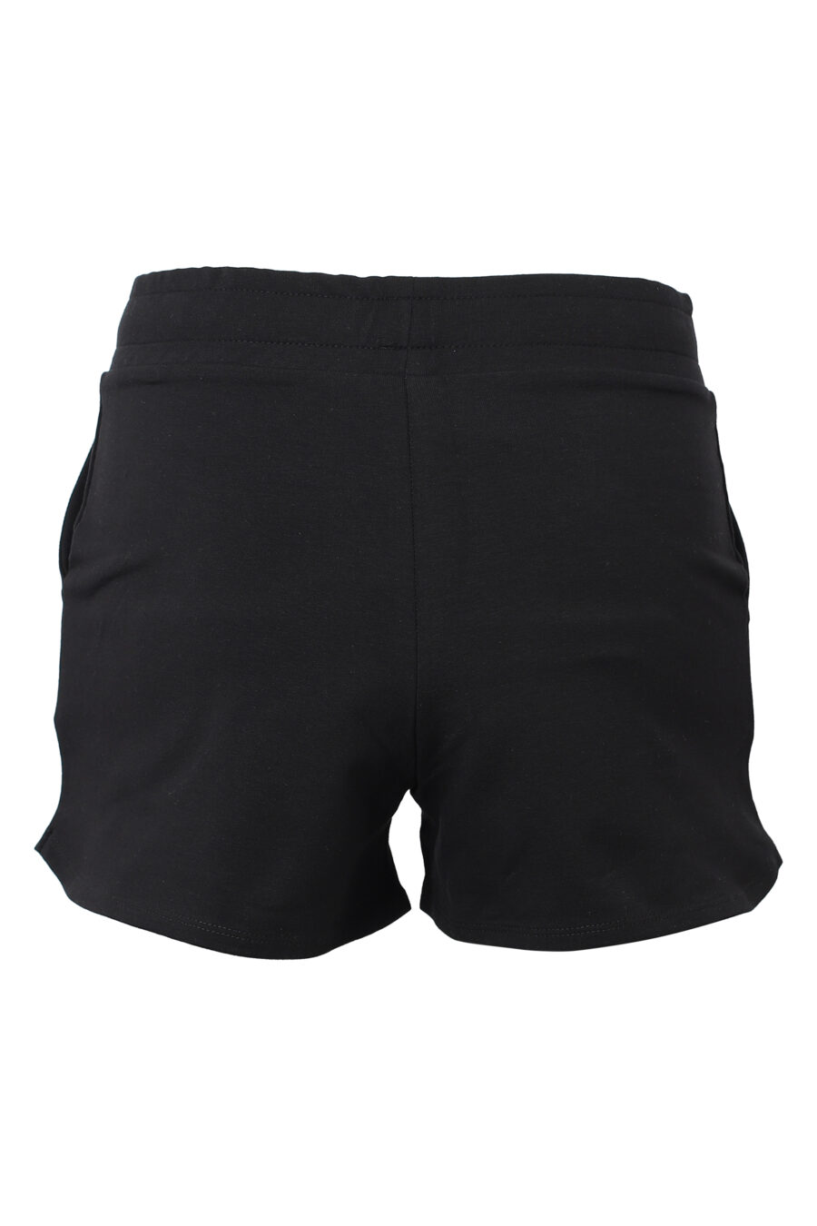 Pantalón negro corto con logo en strass - IMG 9848