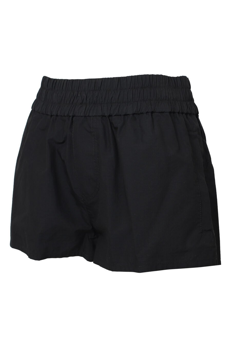 Pantalón negro corto con minilogo multicolor - IMG 9852