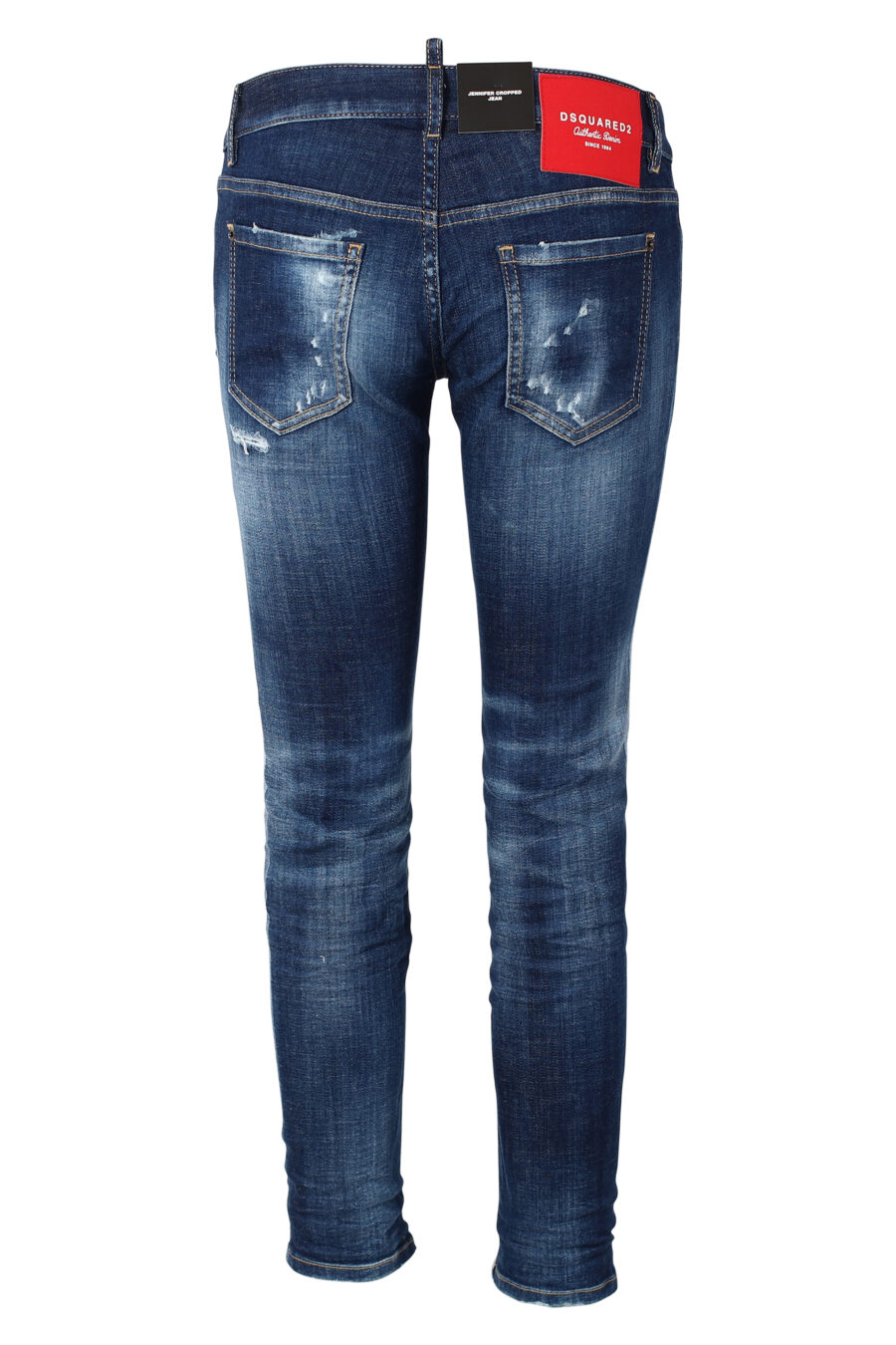 Pantalón vaquero azul "jennifer cropped jean" con semirotos - IMG 9862