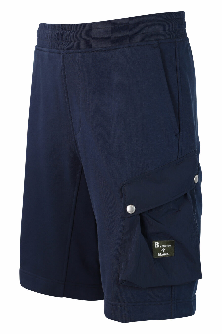Pantalón de chándal corto azul con bolsillo lateral - IMG 9873 1