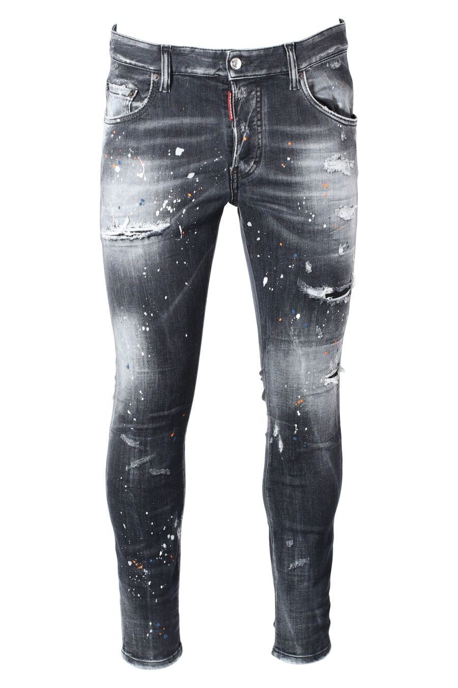 Schwarze "super twinky jean" getragene und zerrissene Jeans - IMG 9888