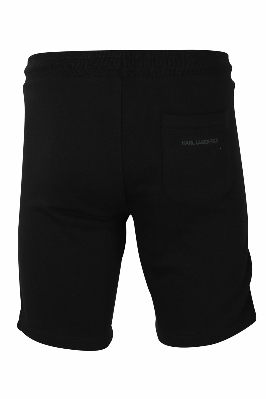 Pantalón de chándal negro corto con logo en silueta blanco - IMG 9894