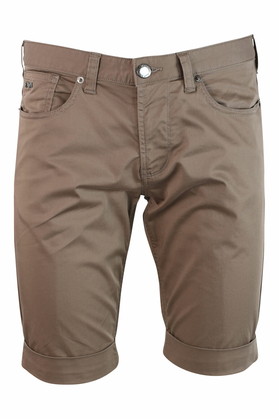 Beigefarbene Shorts mit Mini-Logo - IMG 9901 1