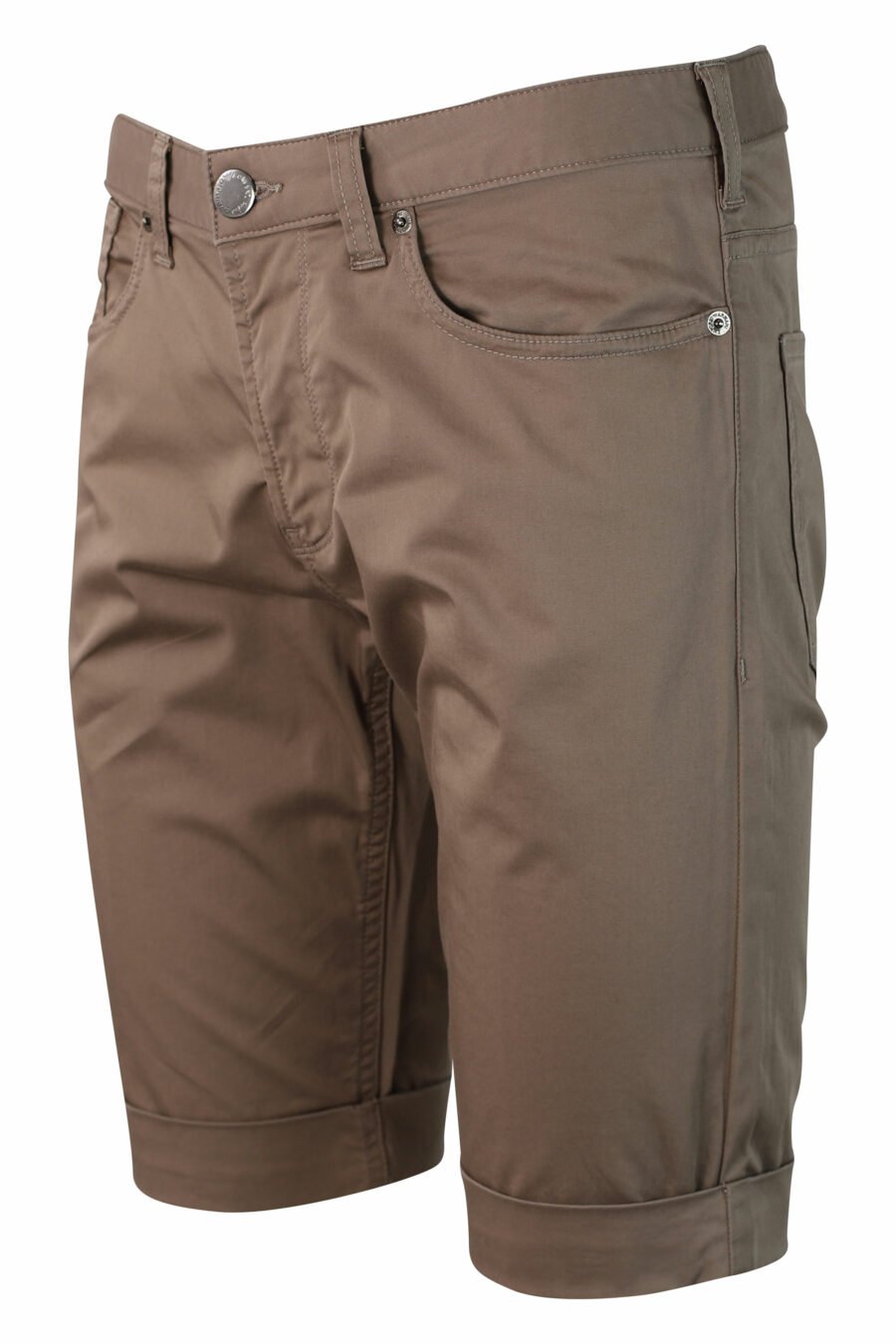 Beigefarbene Shorts mit Mini-Logo - IMG 9903 1