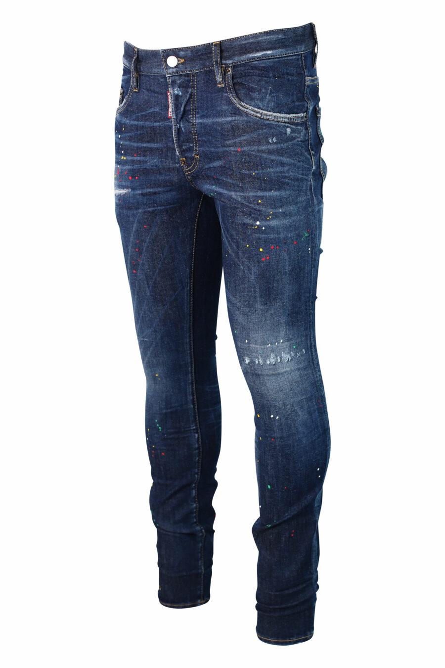 Calças de ganga azuis "super twinky jean" usadas "bob marley" - IMG 9923