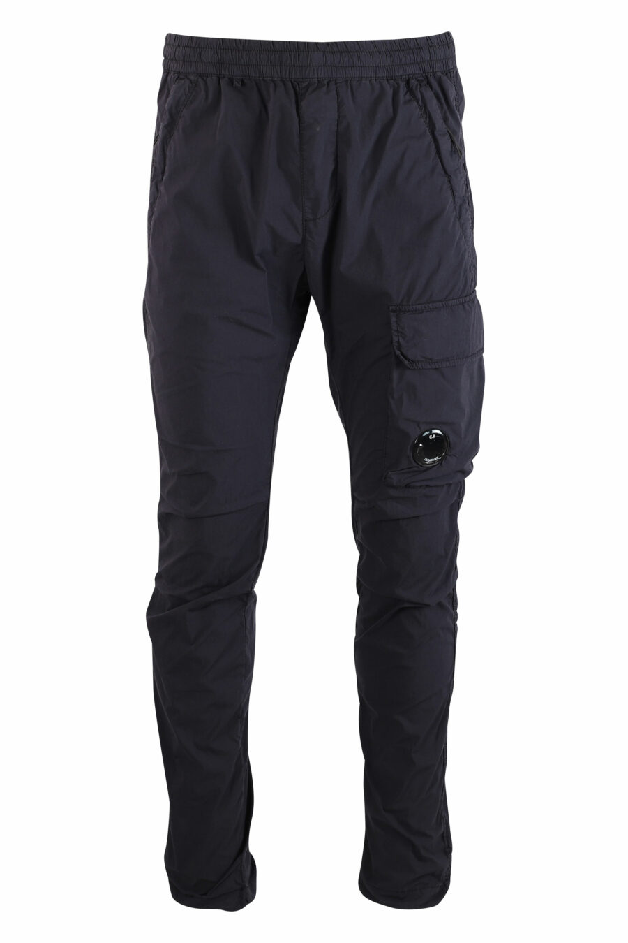 Pantalón azul oscuro con minilogo circular lateral - IMG 9989
