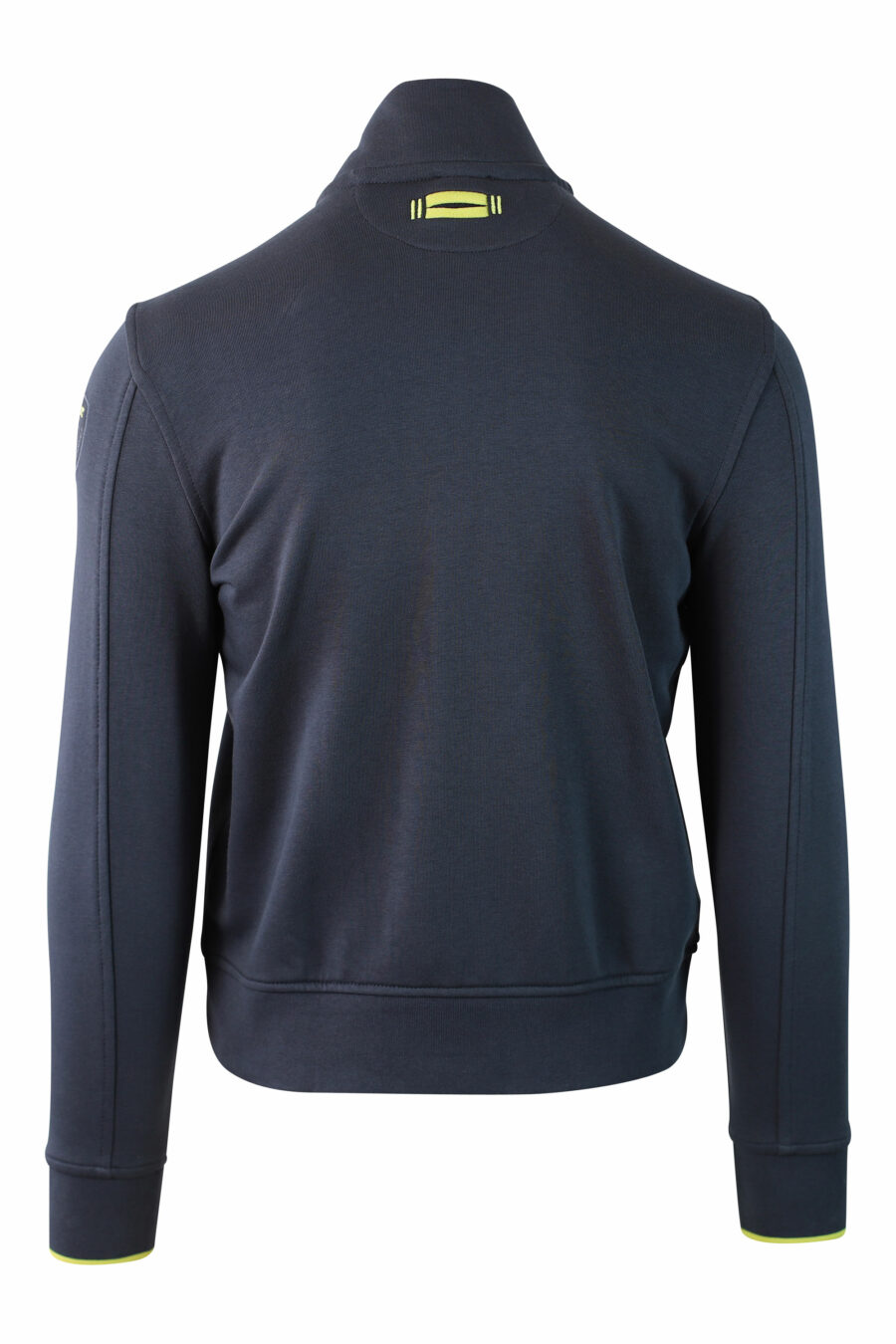Blaues Sweatshirt mit Reißverschluss und Aufnäher - IMG 9997