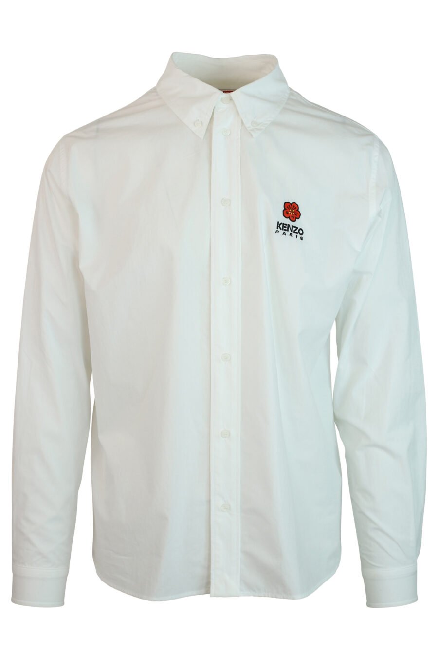 Camisa blanca con minilogo "boke flowers" - 3612230406605