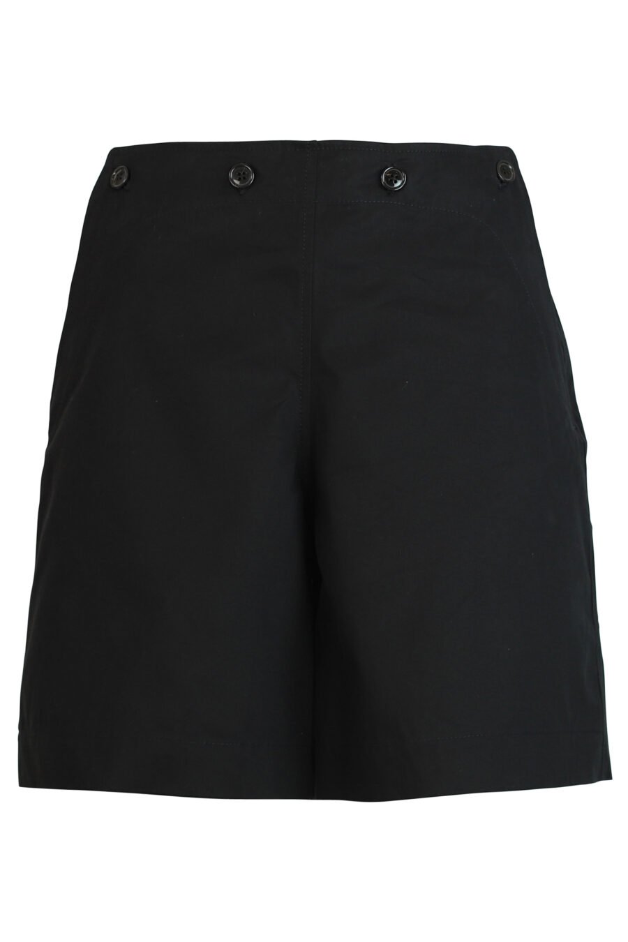 Pantalón negro corto con logo - 3612230419773