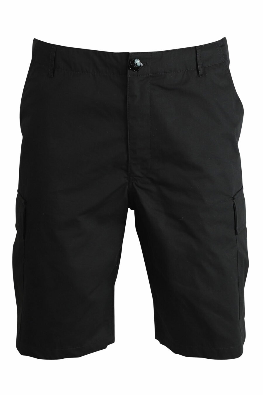Pantalón negro corto estilo cargo - 3612230420502