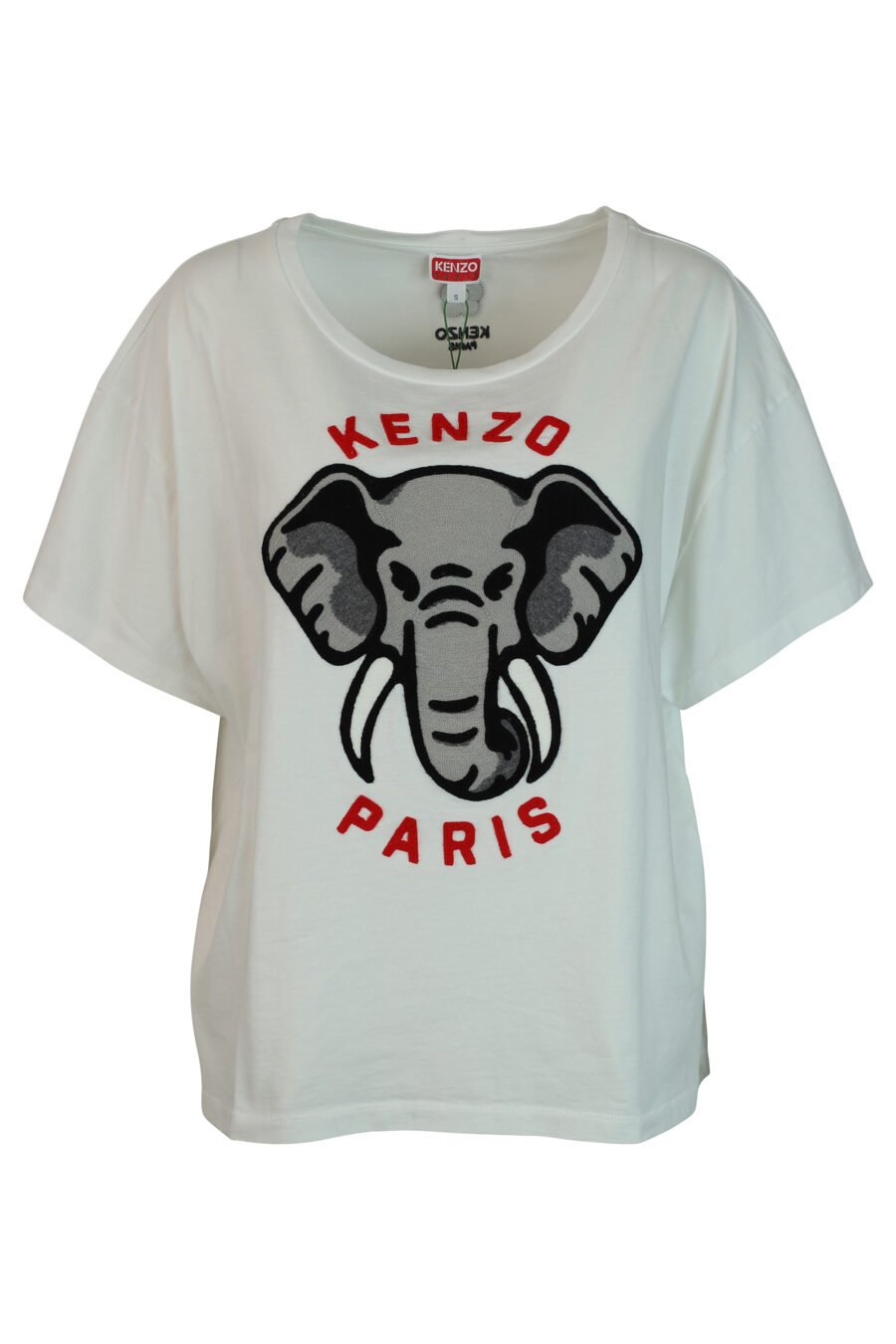 Camiseta blanca con maxilogo elefante - 3612230460119