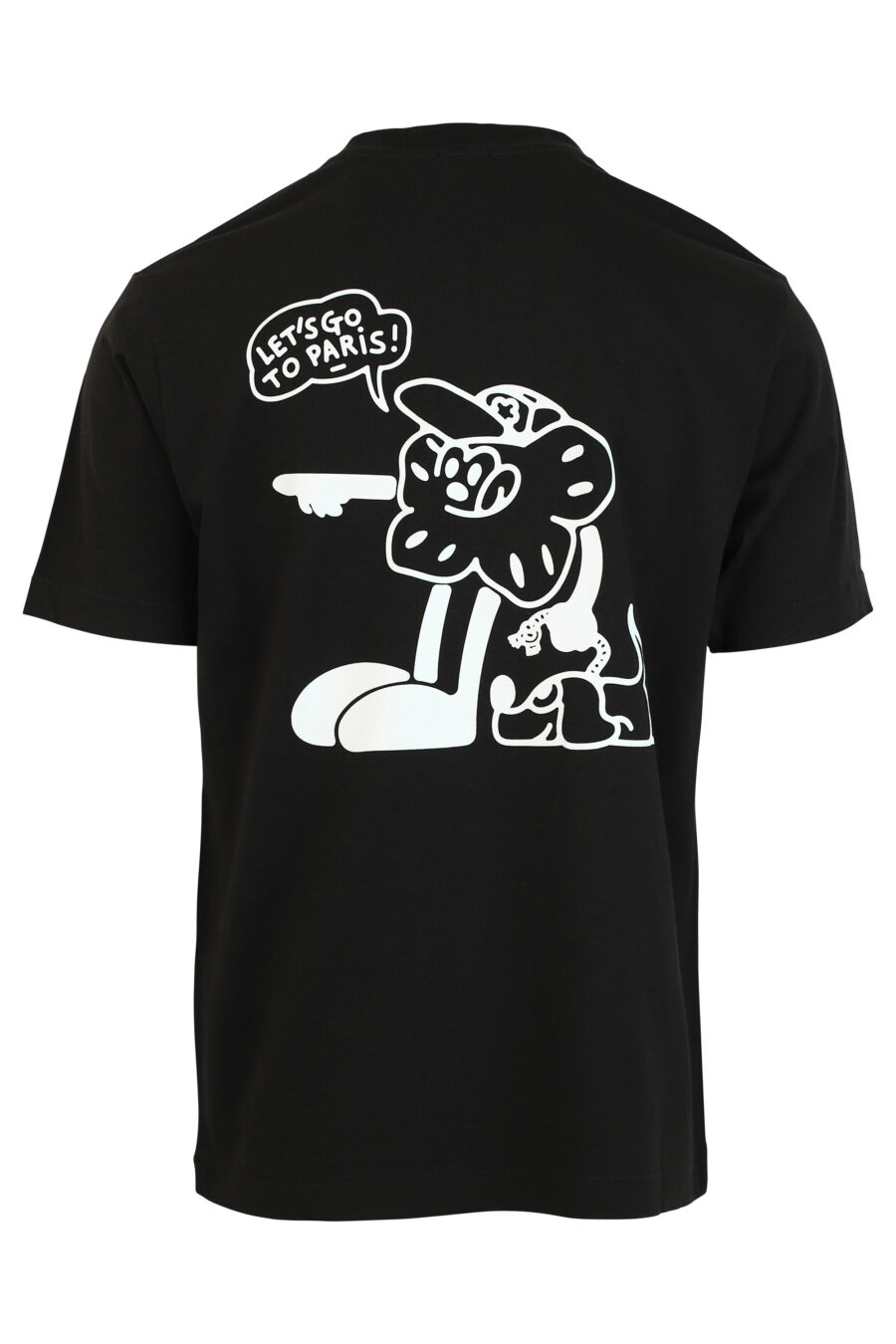 Schwarzes T-Shirt mit Aufdruck "boke boy travels" - 3612230465268 2