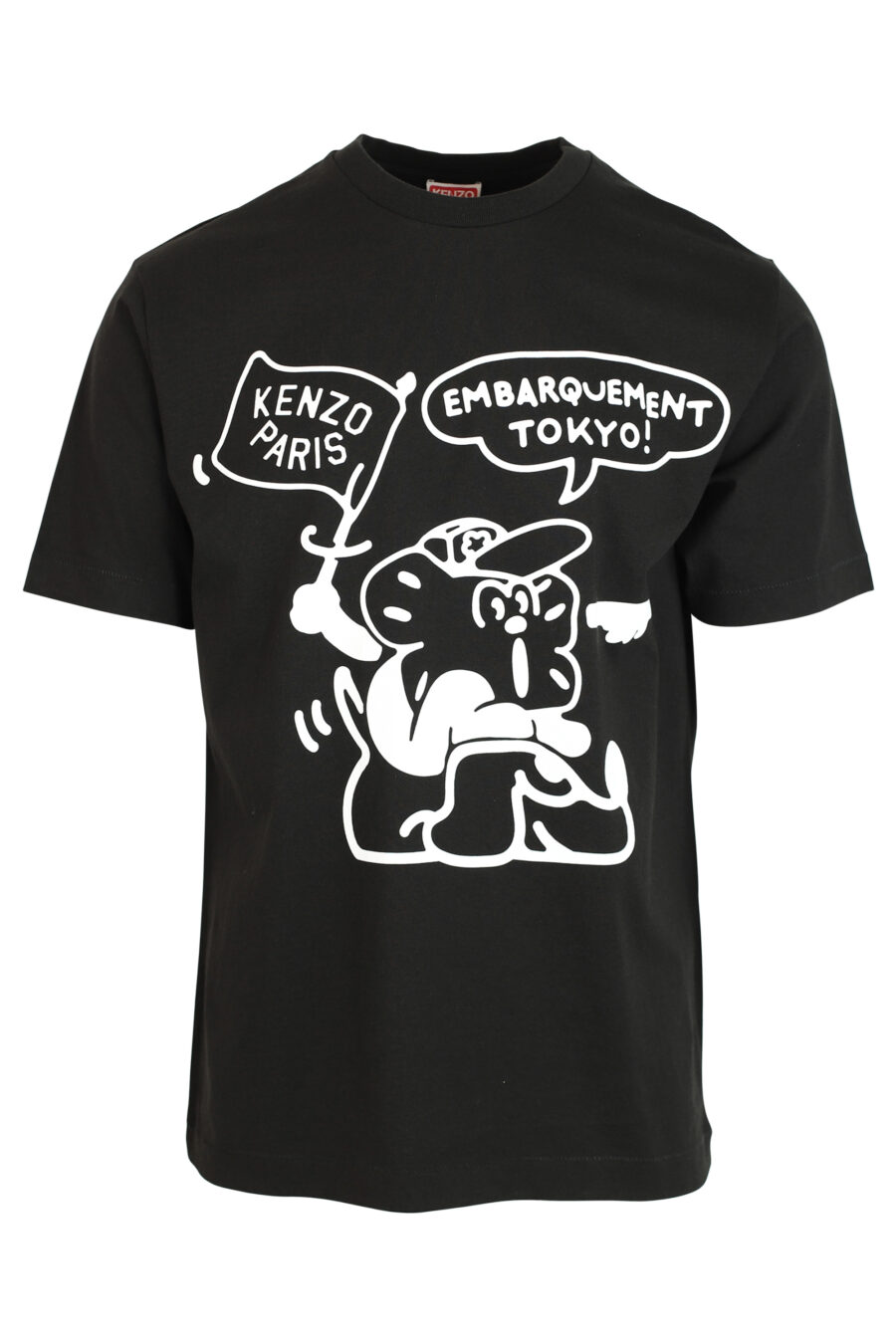 Schwarzes T-Shirt mit dem Aufdruck "boke boy travels" - 3612230465268