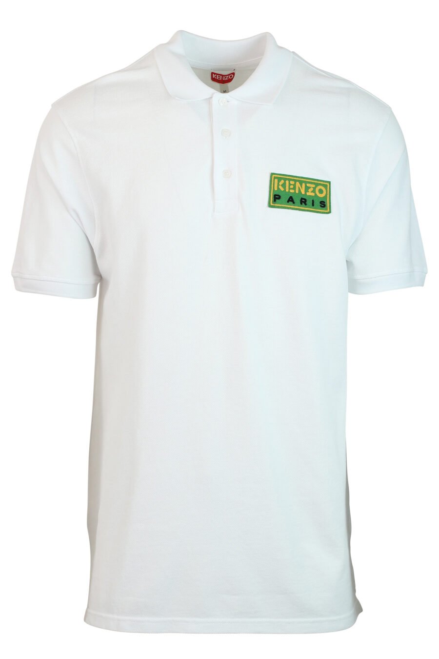 Weißes Poloshirt mit Minilogue "paris classic" grün - 3612230468825