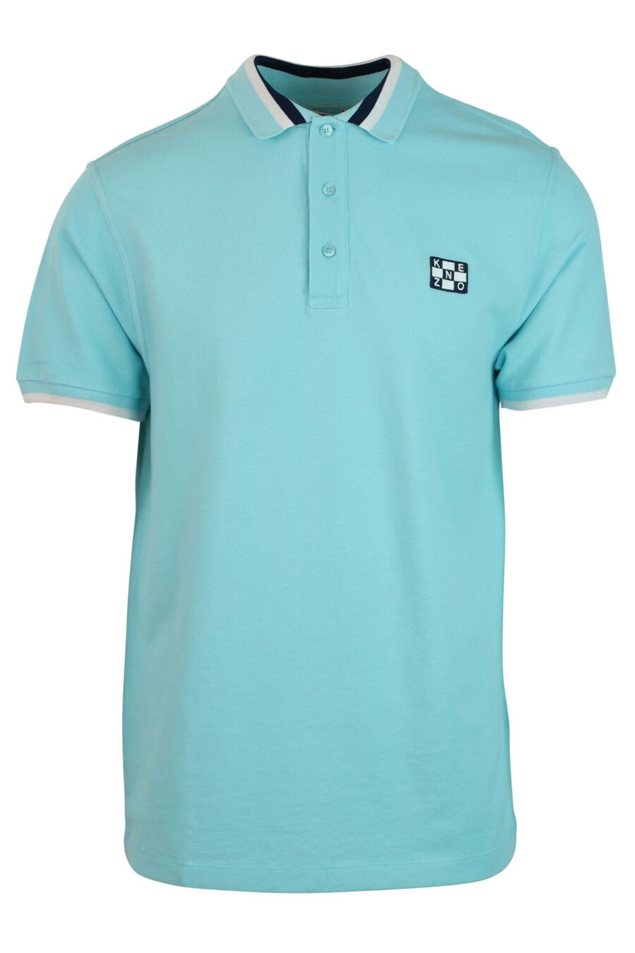 Blaues "Slim"-Poloshirt mit Mini-Logo - 3612230468887
