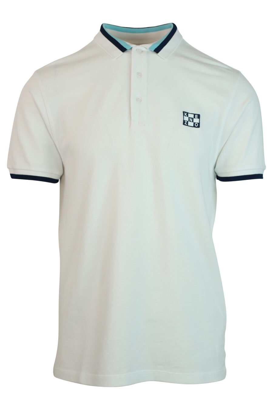White "slim" polo shirt with mini-logo - 3612230468931