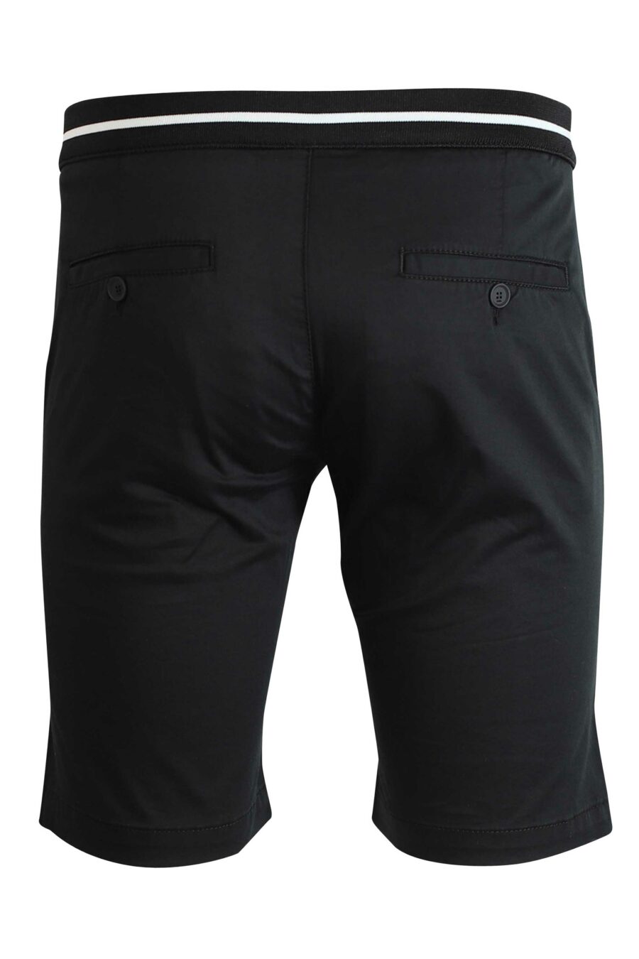 Pantalón negro corto con detalle blanco - 4062226164863 3