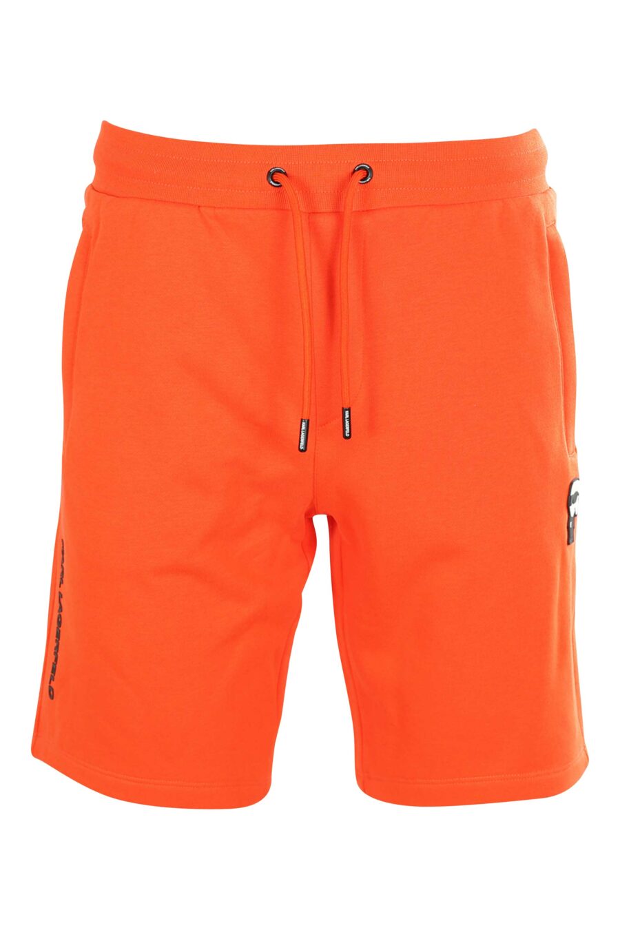Pantalón de chándal corto naranja con logo de goma - 4062226266710