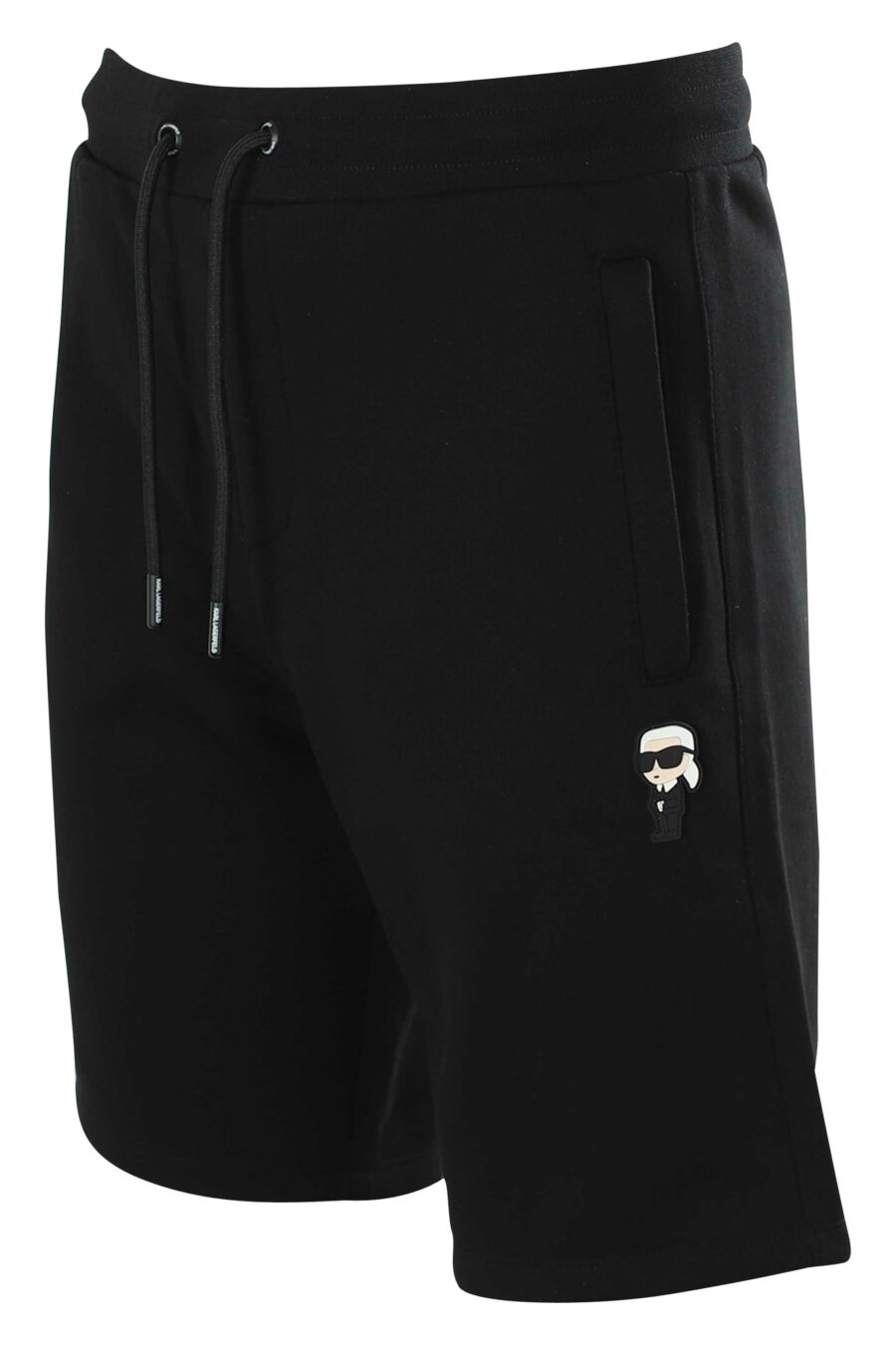 Pantalón de chándal corto negro con logo de goma - 4062226267267 2
