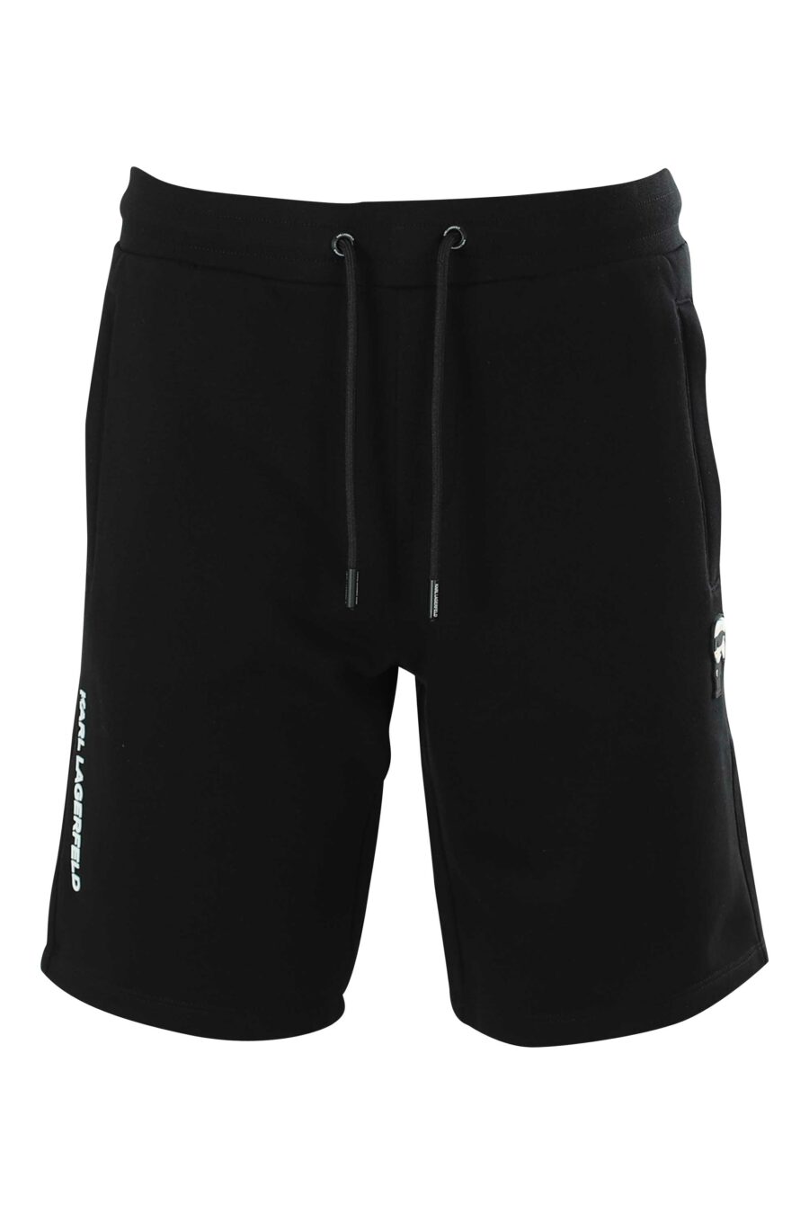 Pantalón de chándal corto negro con logo de goma - 4062226267267