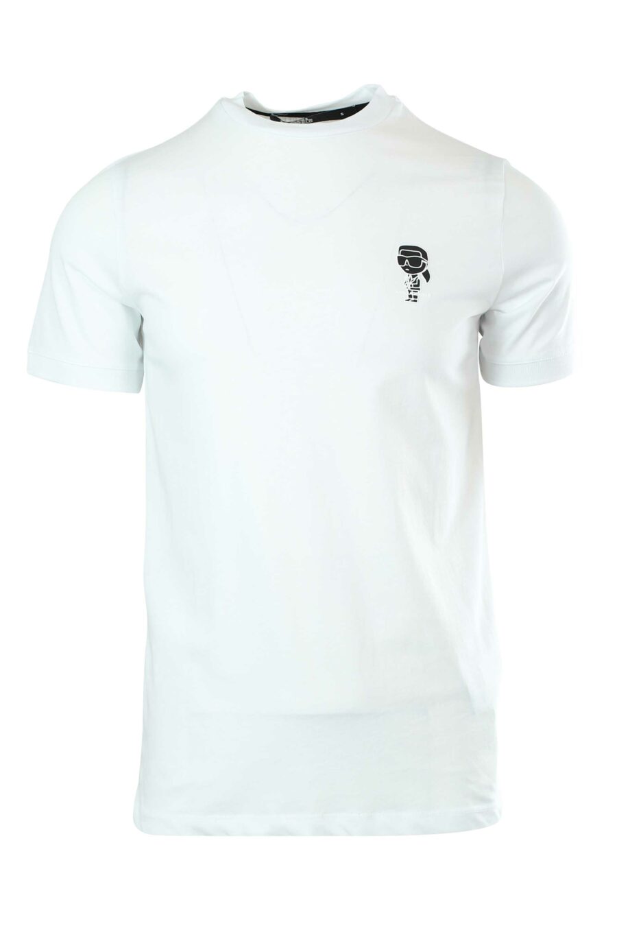 T-shirt branca com pequeno logótipo preto - 4062226282444