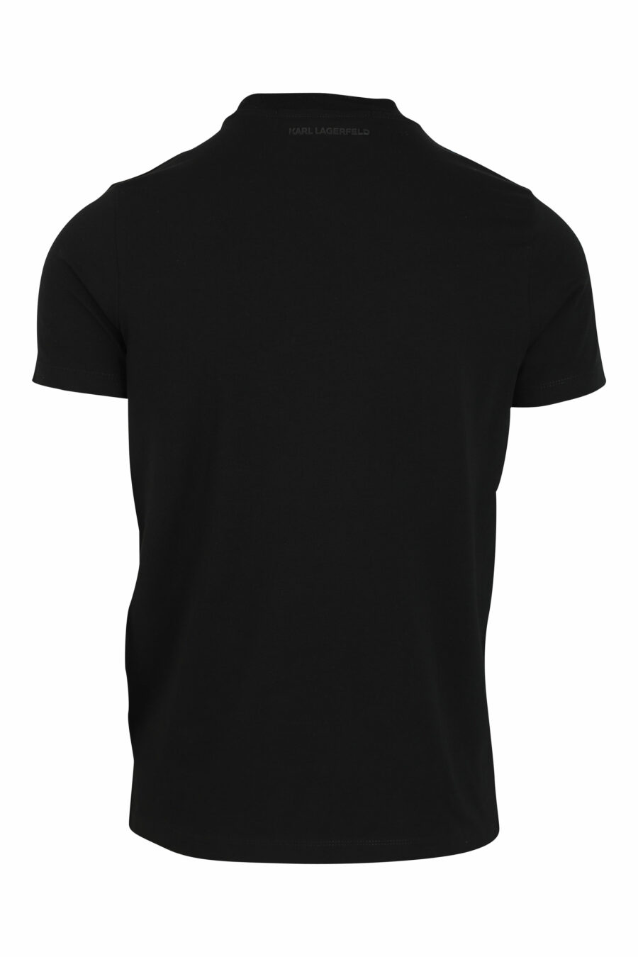 T-shirt noir avec maxilogo en silhouette bleue - 4062226292504 2
