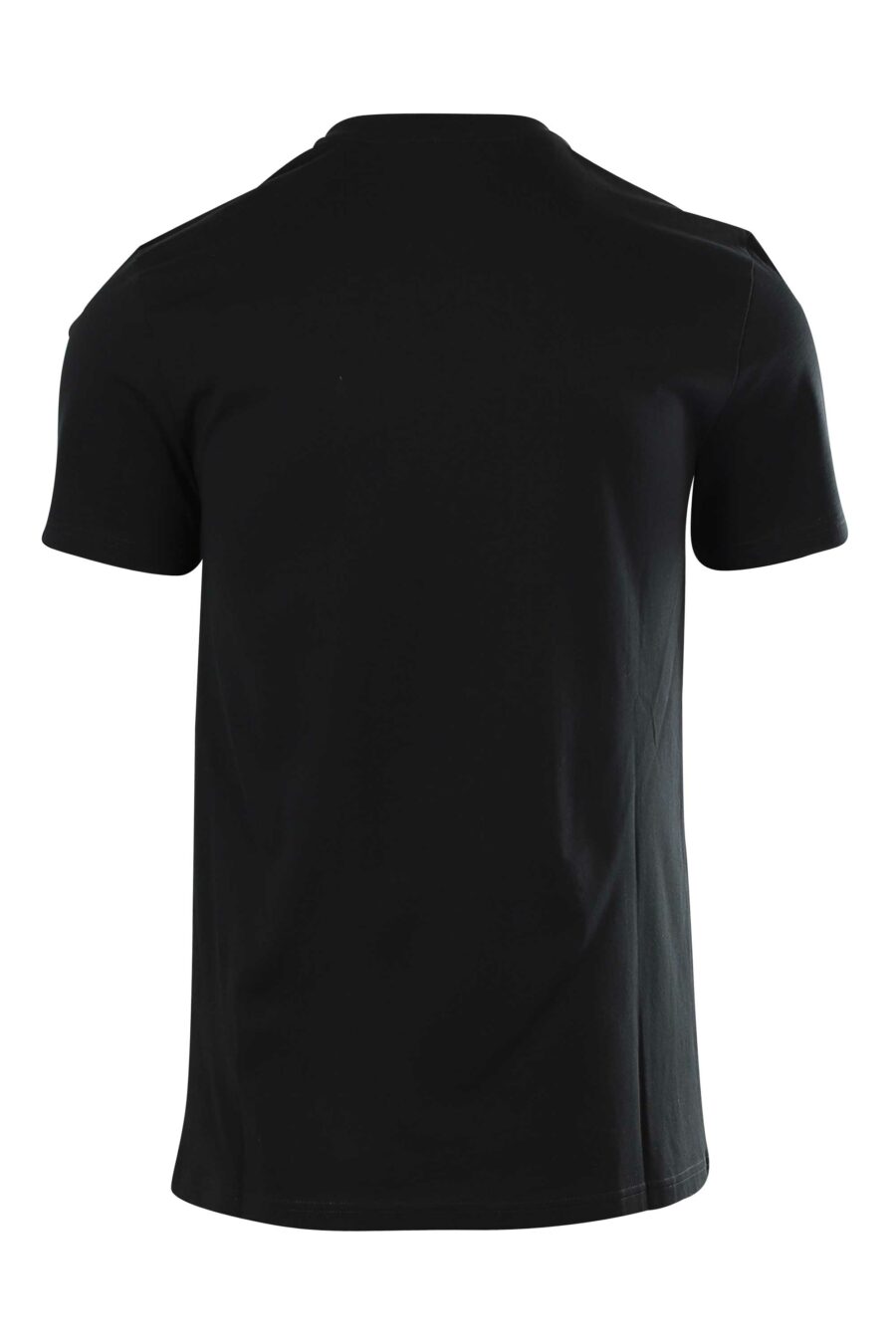 Black T-shirt with white double question maxilogo - 667112832334 2