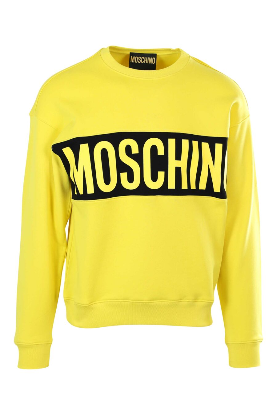 Yellow sweatshirt with black stripe logo - 667112846782