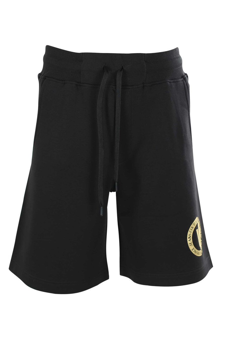 Pantalón de chándal corto negro con minilogo redondo - 8052019230420