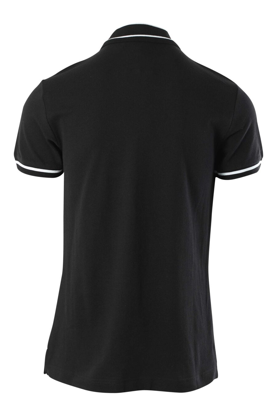 Black polo shirt with centred maxilogue - 8052019232110 2