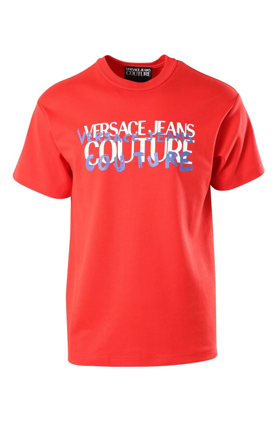 Red T-shirt with double interlaced logo - 8052019234886