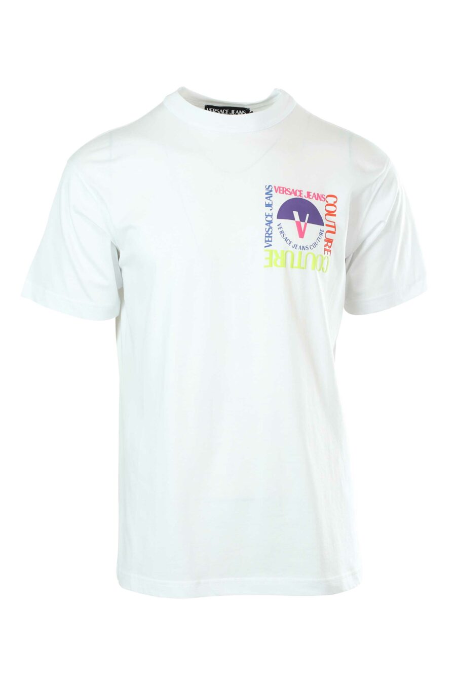 Weißes T-Shirt mit mehrfarbigem Minilogo - 8052019235029