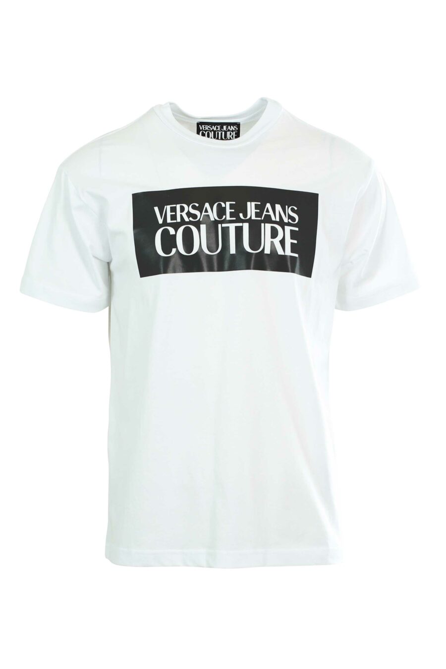 T-shirt blanc avec maxilogue contrasté - 8052019235371