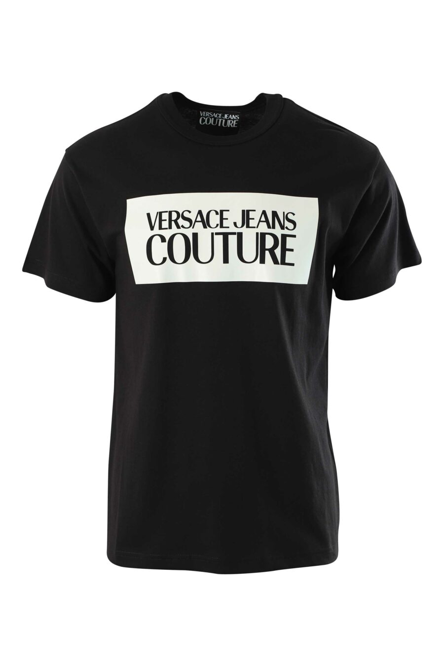 T-shirt preta com maxilogue em contraste - 8052019235449
