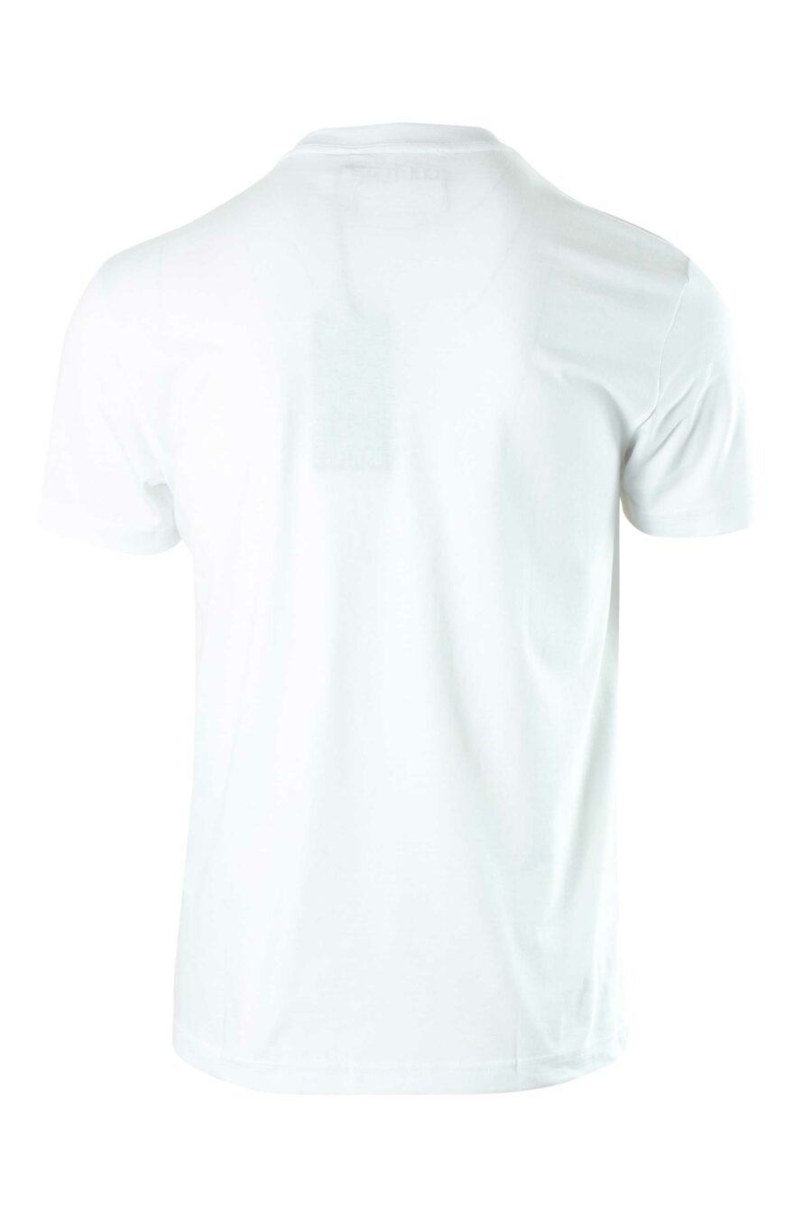 Camiseta blanca con minilogo redondo plateado - 8052019236798 2
