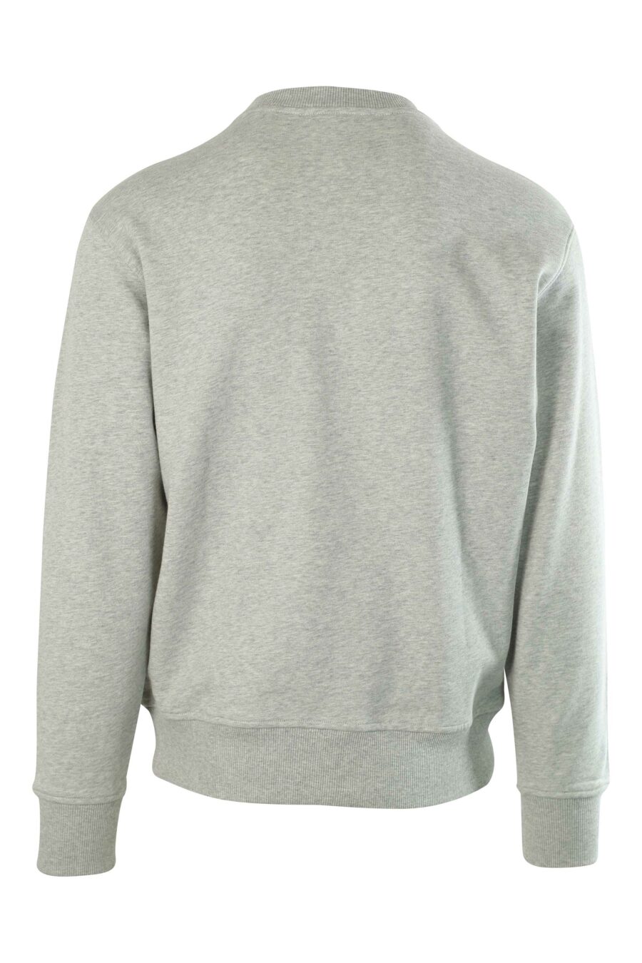 Grey sweatshirt with green interlaced logo - 8052019239027 2