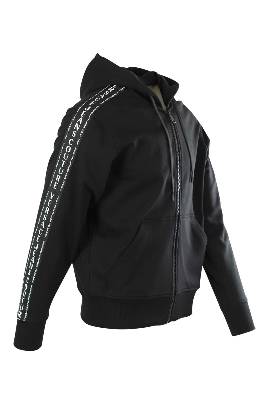 Black hoodie with zip and logo - 8052019321692 2