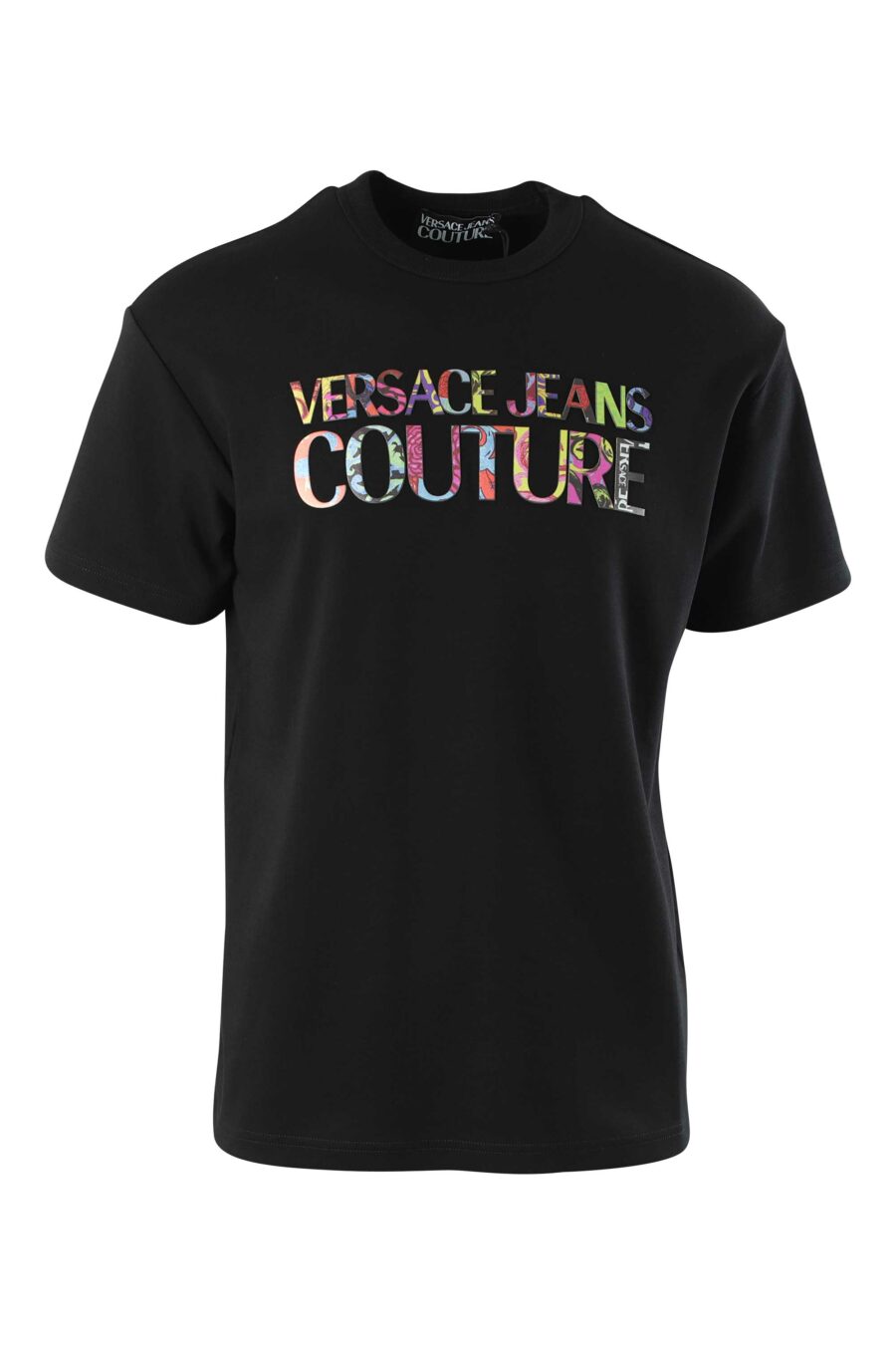Camiseta negra con logo multicolor centrado - 8052019322125